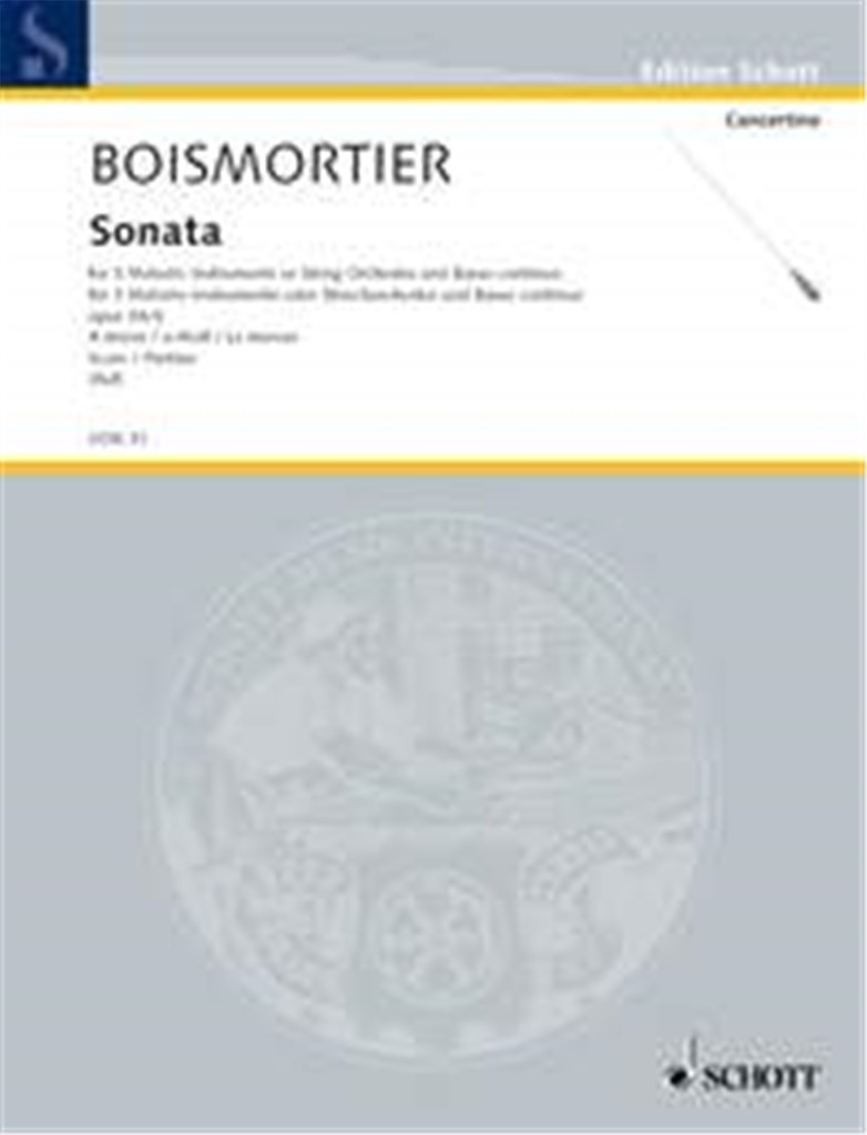 Sonate A Opus 34/6 3V/B.C. Part.